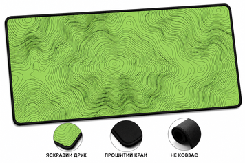 Игровая поверхность DRAX GREEN TOPOGRAPHY 500&times;300 мм d-5263 фото