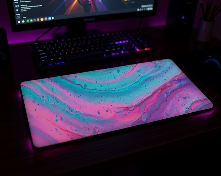 Ігрова поверхня Work Place TR ТРОЯНД. МАРМУР &mdash; велика gaming surface з елегантним квітковим принтом для миші та клавіатури.