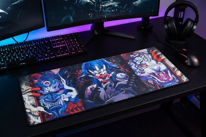 Gaming mouse pad Work Place Shop Oni Demon &mdash; великий килимок для мишки з атмосферним азійським дизайном