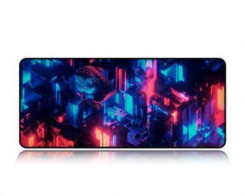 Ігрова поверхня Work Place GAME NEON CITY BRAIN &mdash; футуристичний desk mat у стилі cyberpunk