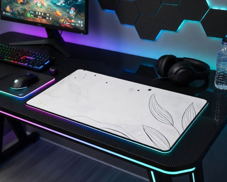 Gaming mouse pad Work Place Shop Spring Breeze Art &mdash; великий килимок для мишки у ніжному весняному стилі