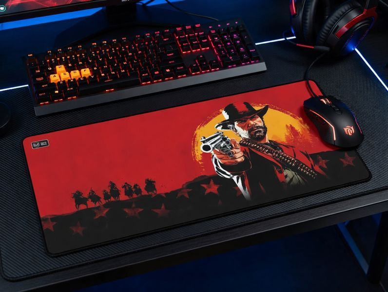 Gaming mouse pad Work Place Shop Red Dead Redemption &mdash; великий килимок для миші в ігровому стилі вестерн