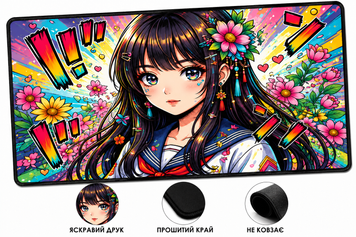Игровая поверхность DRAX GAME MANGA SPEED GIRL 500&times;300 мм d-5632 фото